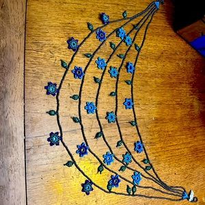 Graduated Flowers Beaded Necklace